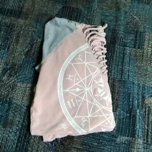 Lace up rose gold top with hoodie